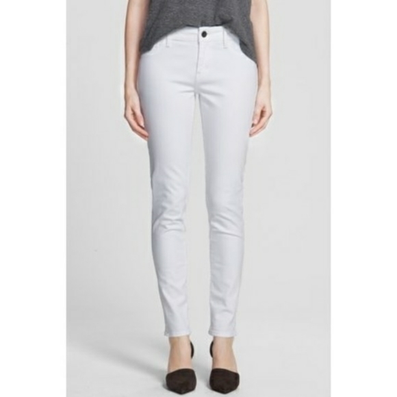 Ladies White Like New Treasure & Bond Mid Rise Slim Fit Denim Sz 26 - Picture 1 of 8